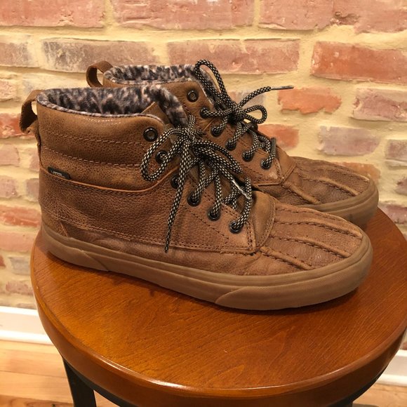 vans leather boots mens